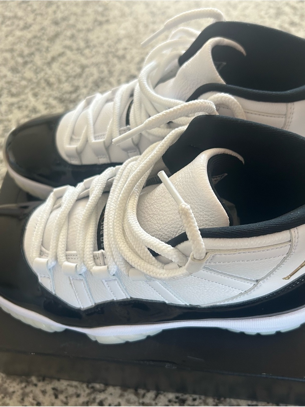 Air Jordan XI “Gratitude” Men's 9 Black and White High-Top Athletic Shoes